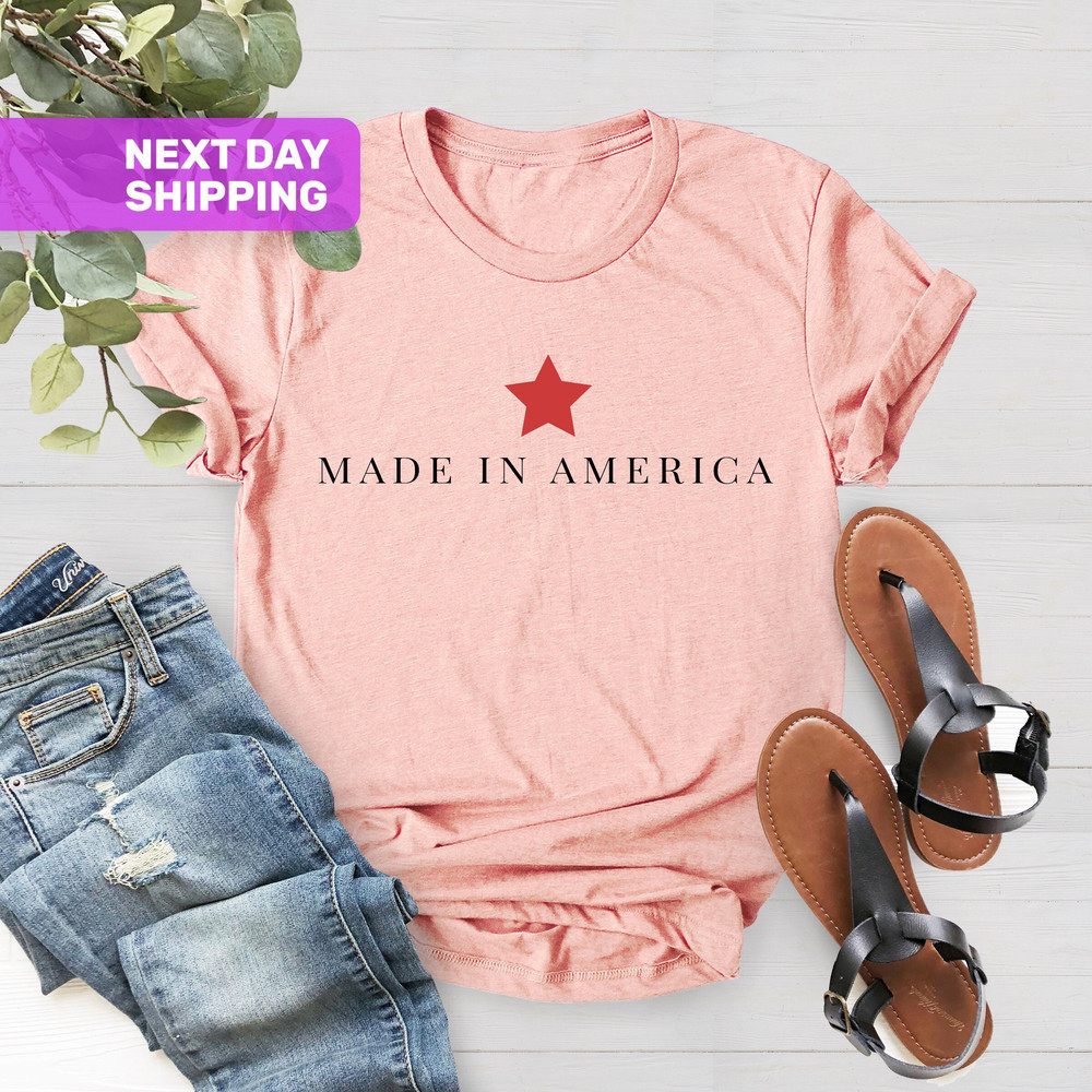 Made In America Shirt, 4th of July T-shirt, Stars and Stripes Flag Shirt, Fourth of July, Vintage Patriotic Tee, Team USA Memorial Day Tee - 1.jpg
