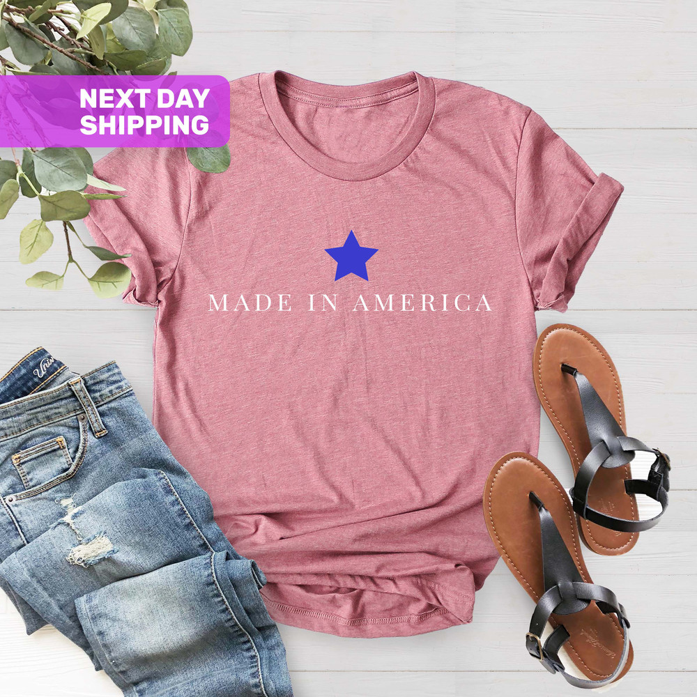Made In America Shirt, 4th of July T-shirt, Stars and Stripes Flag Shirt, Fourth of July, Vintage Patriotic Tee, Team USA Memorial Day Tee - 4.jpg