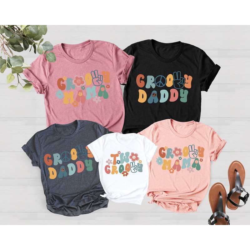 Mama and Me Second Birthday T- Shirts, Retro Matching Shirts, Trendy Family Birthday Shirts for Girls, Two Groovy Shirt, 2nd Birthday Shirts - 1.jpg