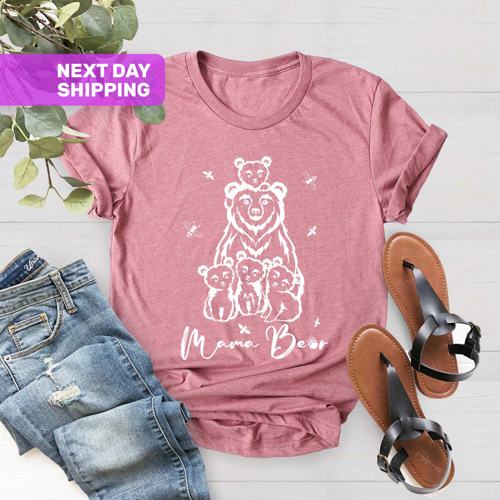 Mama Bear Shirt, Mama Bear Tshirt, New Mom Shirt, Mom Life, Mama Bear Gift, Animal Nature Lover Shirt, Cute Mama Bear Shirt - 5.jpg