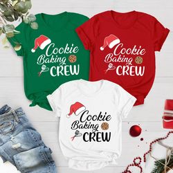matching family shirts, cookie baking crew, matching christm