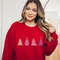 Merry Christmas Women's Sweatshirt, Pink Christmas Trees Shirt, Cute Christmas Sweatshirt, Christmas Party Tee,Xmas Gift, Holiday Sweatshirt - 4.jpg
