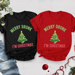 merry drunk im christmas t-shirt, funny christmas shirt, chr