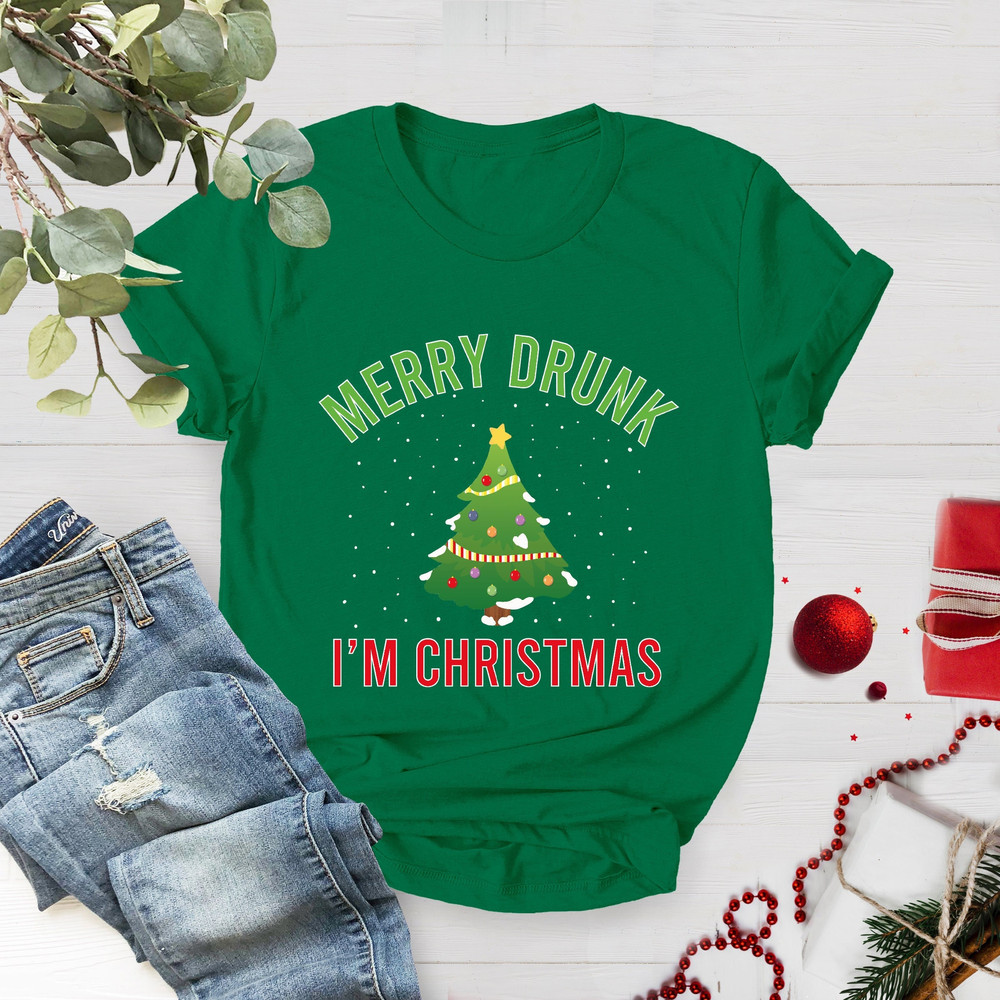 Merry Drunk I'm Christmas T-shirt, Funny Christmas Shirt, Christmas Shirt, Christmas Gift, Xmas Party Tee,Holiday Shirt,Christmas Tree Shirt - 3.jpg