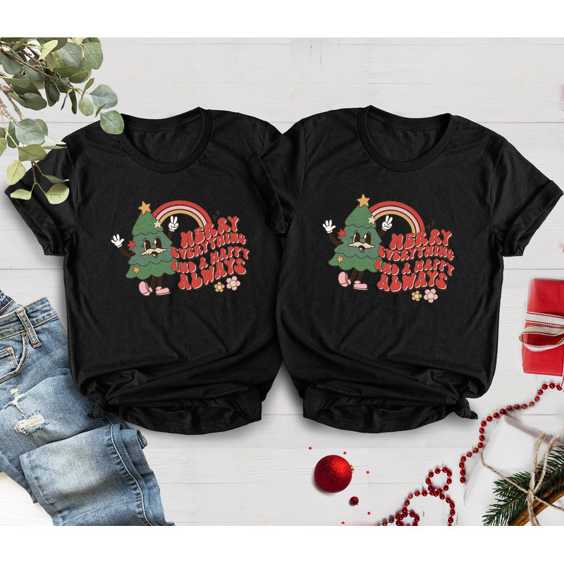 Merry Everything and Happy Always Cute Retro Christmas Shirt for Women, Christmas Shirt,Christmas Gift, Holiday Shirt, Retro Christmas Shirt - 3.jpg
