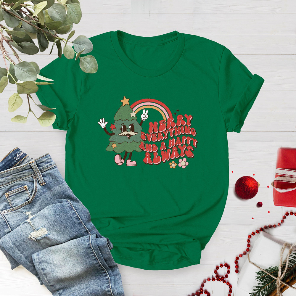 Merry Everything and Happy Always Cute Retro Christmas Shirt for Women, Christmas Shirt,Christmas Gift, Holiday Shirt, Retro Christmas Shirt - 4.jpg