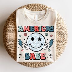 american babe png sublimation design, 4th of july png, stars