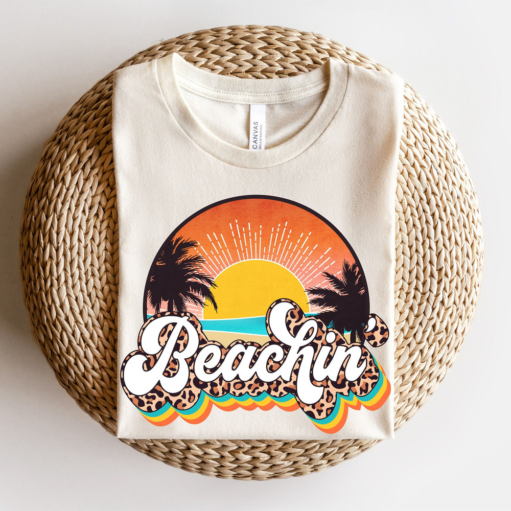 beachin png, Summer PNG, Beach Life, Summer Shirt Designs, Retro png, Leopard Summer png, Summer Sublimation, png for sublimation - 1.jpg