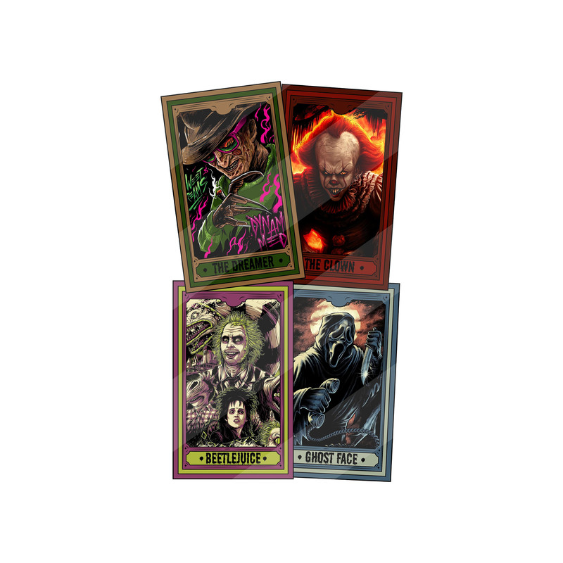 Bundle Halloween Characters Tarot Card PNG, Retro Halloween Png, Horror Characters PNG, Tarot Decks Png, Trendy Shirt Design, Halloween Png - 2.jpg