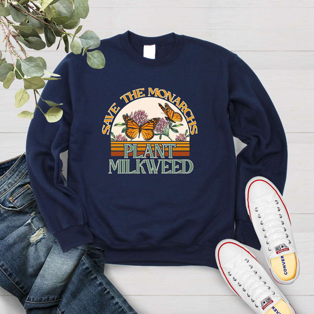 Monarch Butterfly Shirt, Save the Monarchs Shirt, Botanical Shirt, Monarch Mama Shirt, Butterfly Tee, Butterfly Lover Gift,Cottagecore Shirt - 1.jpg