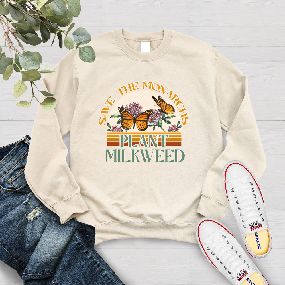 Monarch Butterfly Shirt, Save the Monarchs Shirt, Botanical Shirt, Monarch Mama Shirt, Butterfly Tee, Butterfly Lover Gift,Cottagecore Shirt - 4.jpg