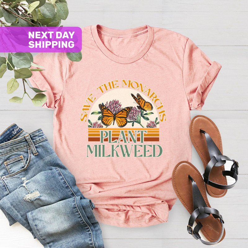 Monarch Butterfly Shirt, Save the Monarchs Shirt, Botanical Shirt, Monarch Mama Shirt, Butterfly Tee, Butterfly Lover Gift,Cottagecore Shirt - 5.jpg