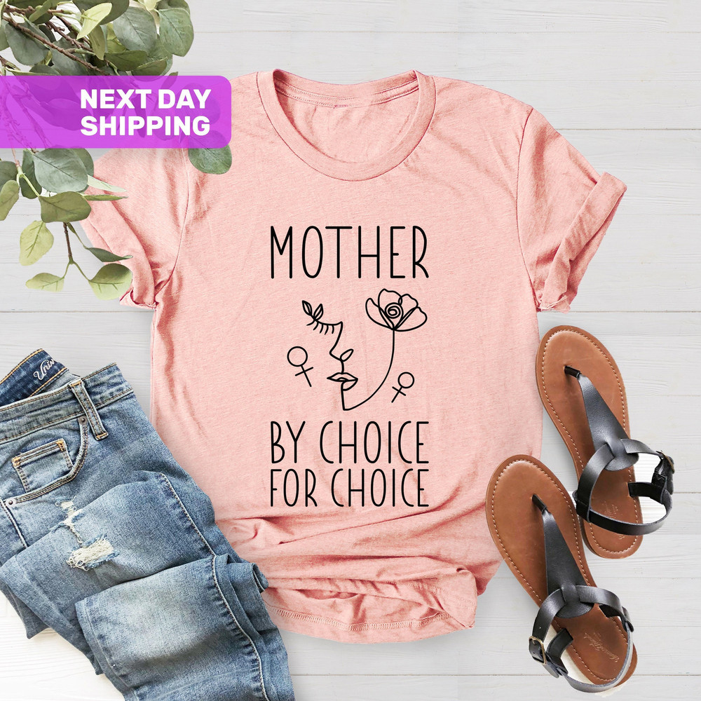 Mother By Choice For Choice Uterus Shirt®, Pro-Choice Shirt For Women®,Reproductive Rights Tshirt,Women Gift,Abstract Face Feminist Shirts® - 1.jpg