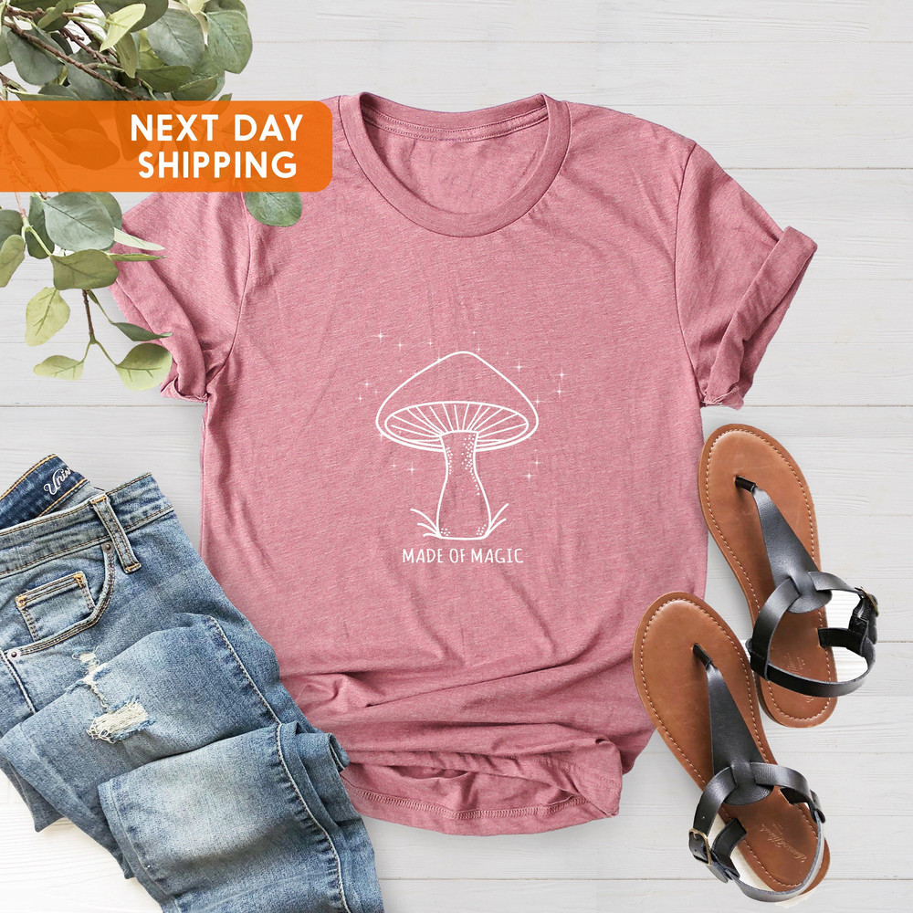 Mushroom Shirt, Botanical Shirt, Hippie Shirt, Mushroom T-Shirt, Plant Shirt, Nature Shirt, Fall Shirt, Botanical Tee, Vintage Plant T-Shirt - 2.jpg