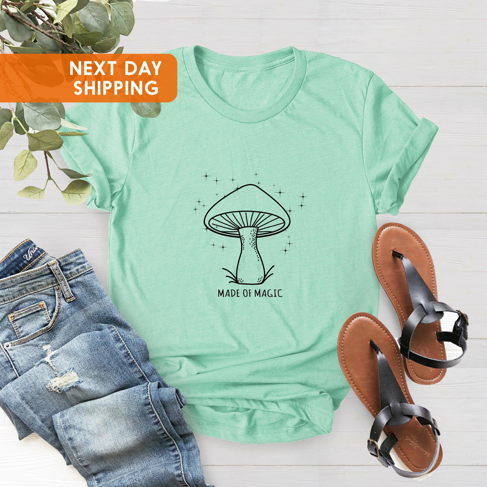 Mushroom Shirt, Botanical Shirt, Hippie Shirt, Mushroom T-Shirt, Plant Shirt, Nature Shirt, Fall Shirt, Botanical Tee, Vintage Plant T-Shirt - 4.jpg