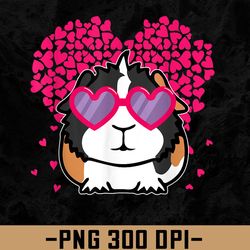 valentines hearts guinea pig valentine day png, digital download