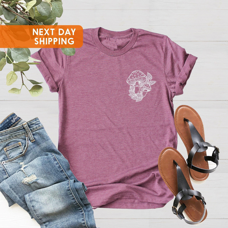 Mushroom T-shirt, Mushroom Shirt, Botanical Shirts, Hippie Shirt, Plant Shirt, Nature Shirt, Nature Lover, Vintage Plant Shirt, Mushroom Tee - 2.jpg