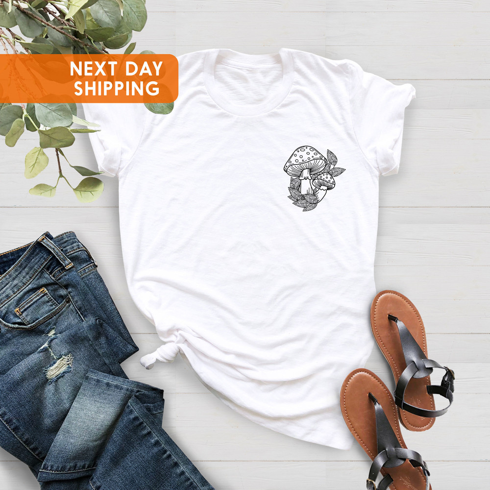 Mushroom T-shirt, Mushroom Shirt, Botanical Shirts, Hippie Shirt, Plant Shirt, Nature Shirt, Nature Lover, Vintage Plant Shirt, Mushroom Tee - 4.jpg