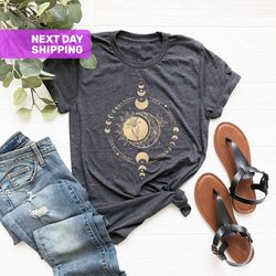mystic moon and sun shirt, celestial moon shirt, boho moon s
