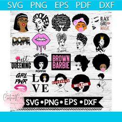 afro svg, bundle, black history month svg, afro woman svg, black queen, svg magic svg