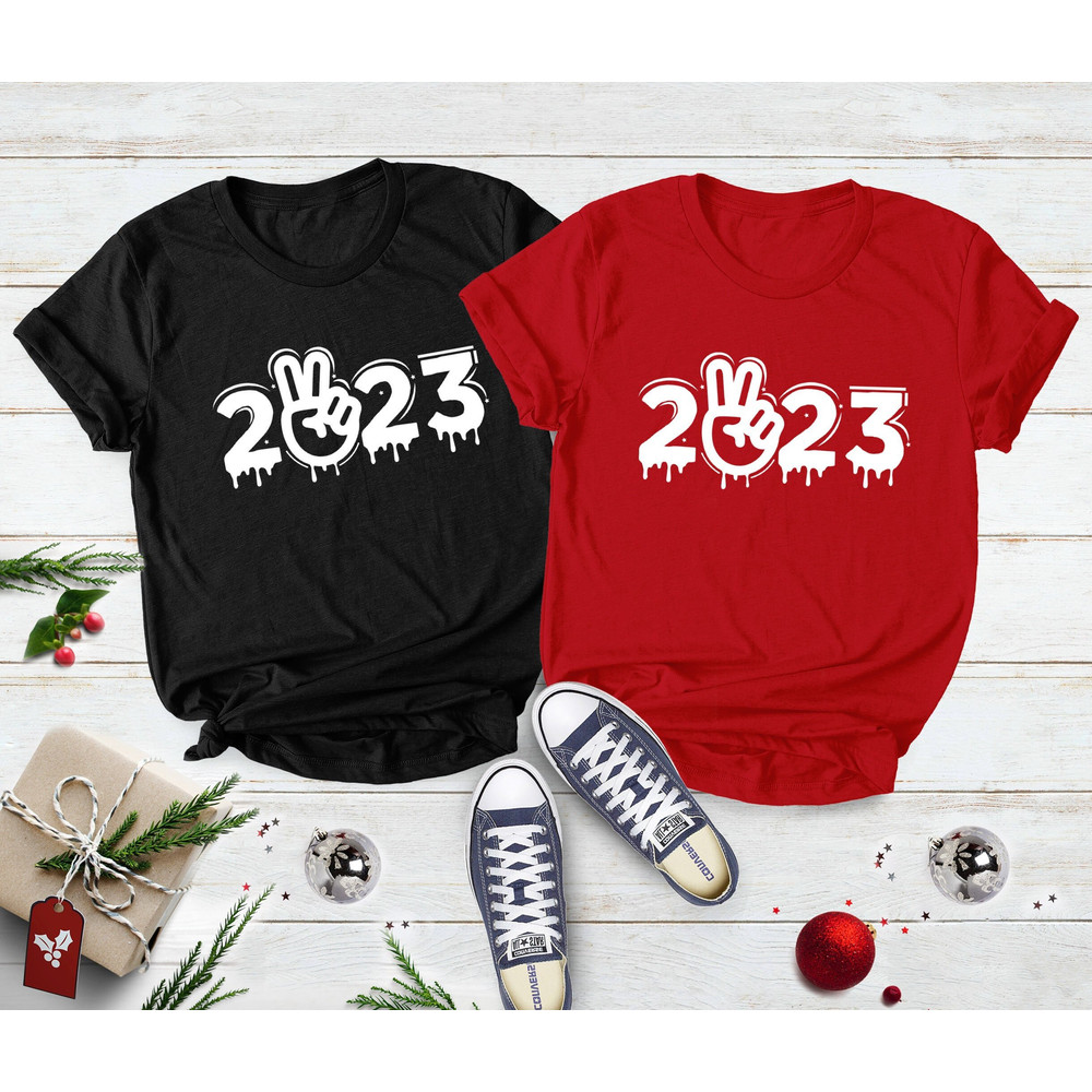 New Year Shirt, 2023 Shirt, New Years Eve Shirts, Family Matching Shirt, Christmas Shirt, New Year Gift, Hello 2023 Shirt, Christmas Gift - 1.jpg