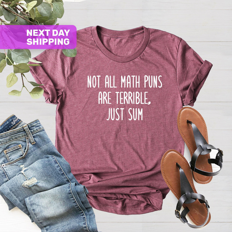 Not All Math Puns Are Terrible Just Sum, Funny Cute Pun Satire Sarcasm Dad Joke Mathematics, Mathematician Teacher Gift, Math Teacher Gift - 1.jpg