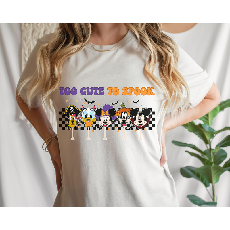 Too Cute To Spook PNG, Halloween Mouse And Friend PNG, Retro Halloween Png, Spooky Season Png, Halloween Masquerade, Halloween Shirt Design - 2.jpg
