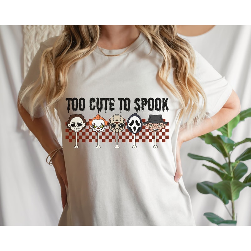 Too Cute To spook Png, Horror Halloween sublimation, Horror png, Halloween png, scary movie png, jason, scream, michael myers, retro png - 3.jpg