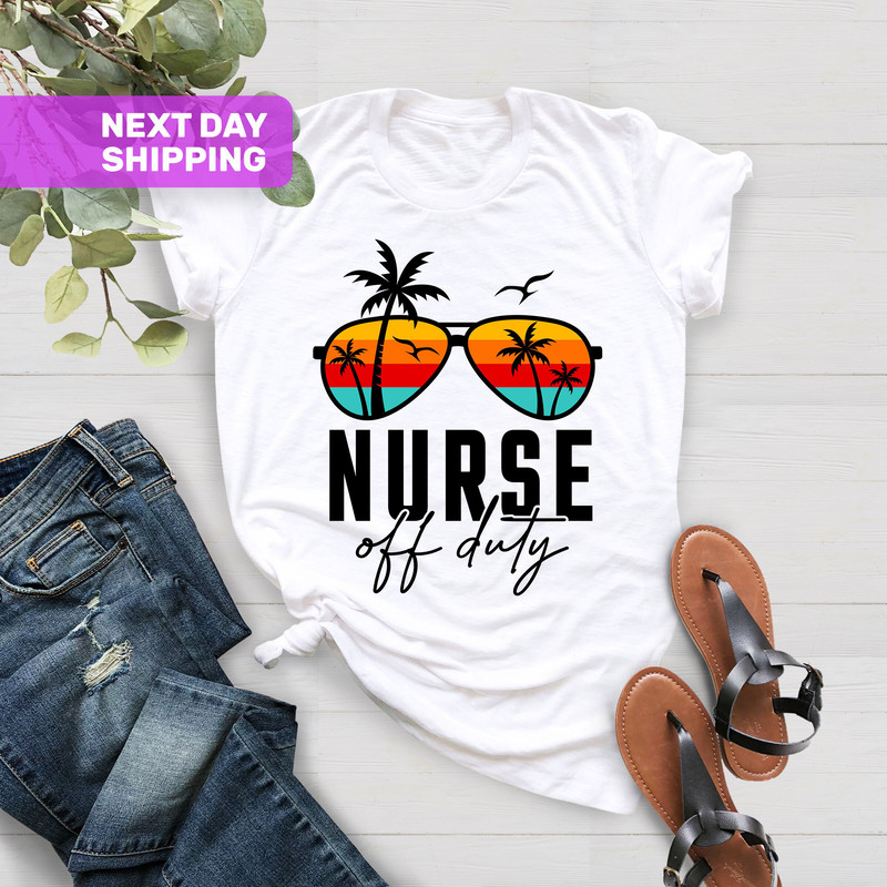 Nurse Off Duty Shirt, Summer Vacation T-Shirts, Travel Shirts, Girls Trip Tee, Nurse Life Tee, Nurse Mode Off T-Shirts, Beach Trip 2023 Gift - 3.jpg