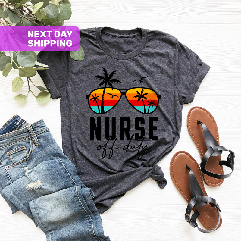 Nurse Off Duty Shirt, Summer Vacation T-Shirts, Travel Shirts, Girls Trip Tee, Nurse Life Tee, Nurse Mode Off T-Shirts, Beach Trip 2023 Gift - 5.jpg