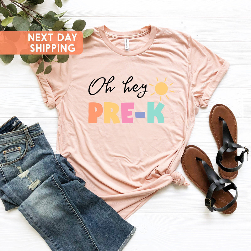 Oh Hey Pre-K Teacher Shirt, PreK Shirt for Teacher Team, PreK Squad, Christmas Gift, PreK Teacher Shirt, Pre K Teacher TShirt, PreK T Shirt - 2.jpg