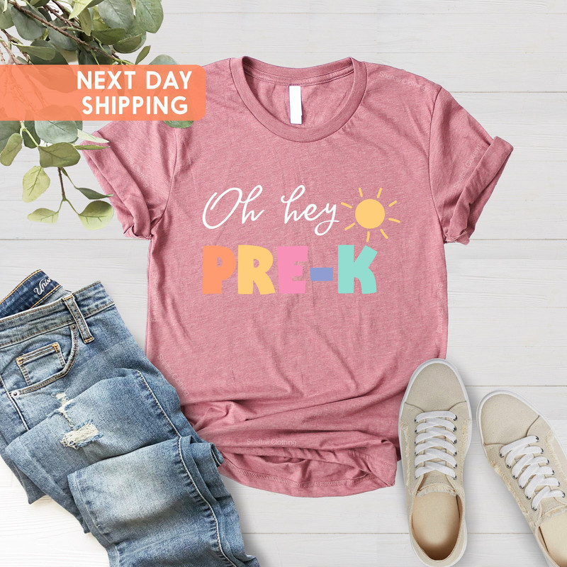 Oh Hey Pre-K Teacher Shirt, PreK Shirt for Teacher Team, PreK Squad, Christmas Gift, PreK Teacher Shirt, Pre K Teacher TShirt, PreK T Shirt - 4.jpg
