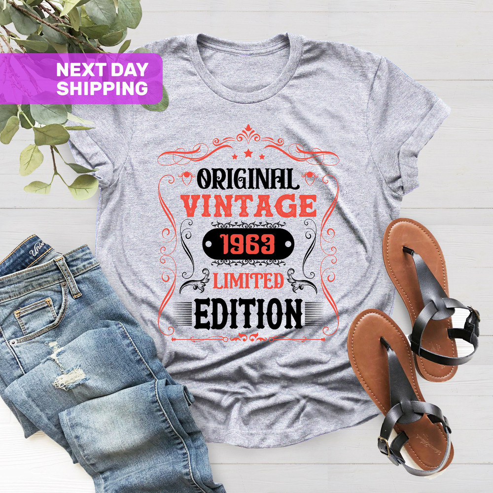 Original Vintage 1963, Limited Edition 1963 Birthday Shirt, 60th Birthday Gift, Vintage 1963 Shirt, Birthday Vintage, 60th Birthday Shirt - 3.jpg