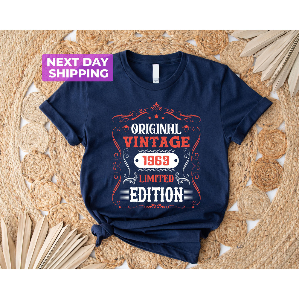 Original Vintage 1963, Limited Edition 1963 Birthday Shirt, 60th Birthday Gift, Vintage 1963 Shirt, Birthday Vintage, 60th Birthday Shirt - 4.jpg