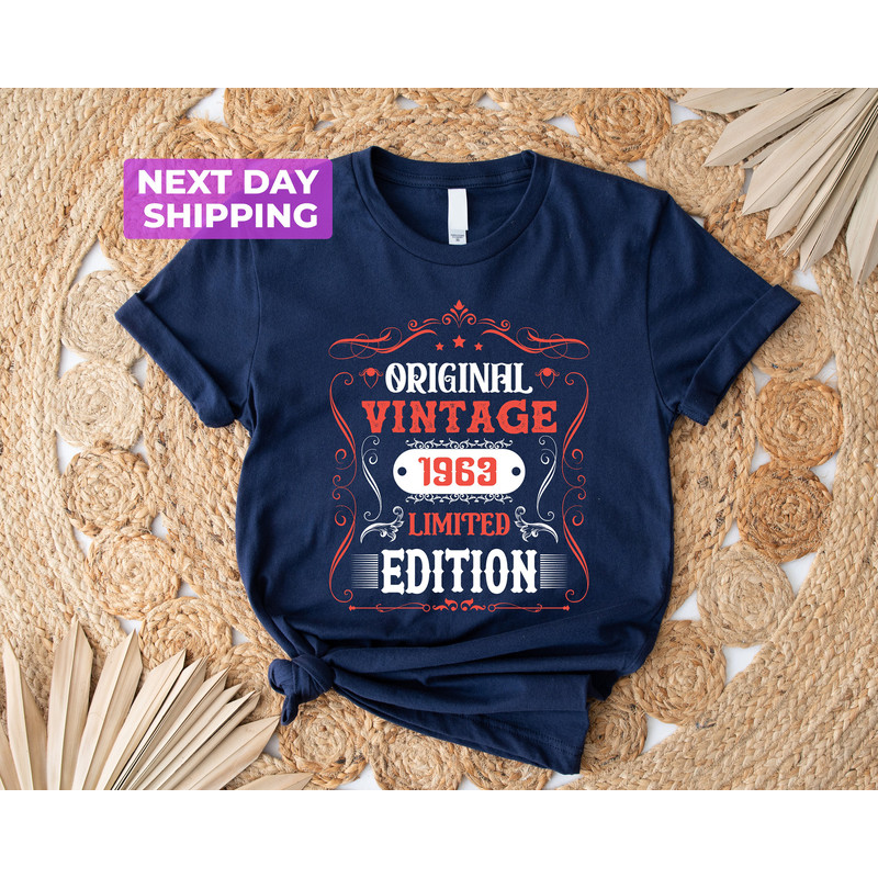 Original Vintage 1963, Limited Edition 1963 Birthday Shirt, 60th Birthday Gift, Vintage 1963 Shirt, Birthday Vintage, 60th Birthday Shirt - 4.jpg