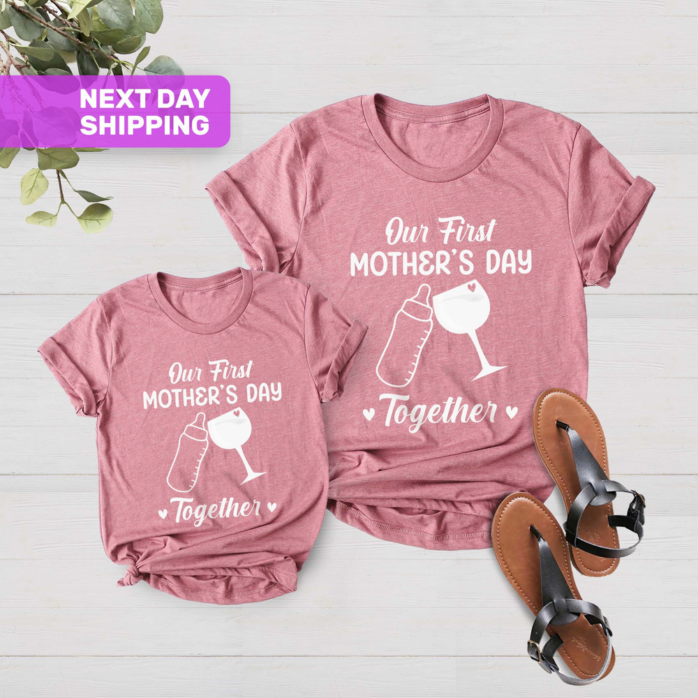 Our First Mother's Day Shirt, Mother's Day Gift, Mother's Day Baby Bodysuit, Mothers Day Matching Shirt, Mother's Day Mommy And Baby Outfit - 1.jpg