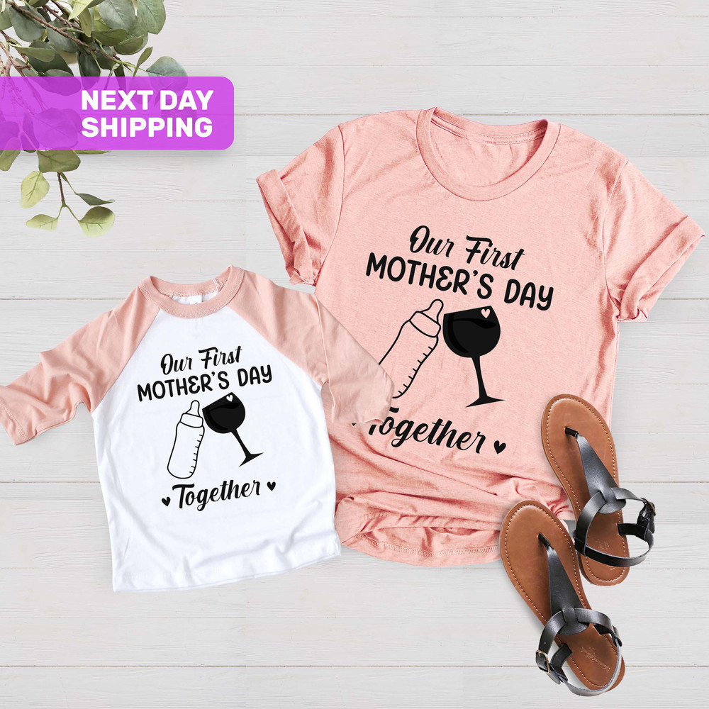 Our First Mother's Day Shirt, Mother's Day Gift, Mother's Day Baby Bodysuit, Mothers Day Matching Shirt, Mother's Day Mommy And Baby Outfit - 2.jpg