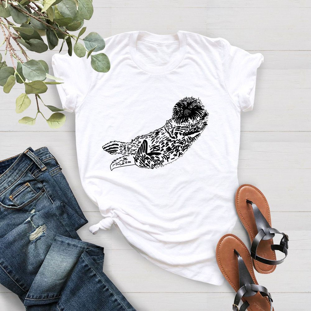 Otter Lover Shirt, Animal Lover Shirt, Otter Print Shirt, Otter Birthday Gift Shirt, Sea Otter Gifts, Gift For Her, Funny Otter Shirt - 4.jpg