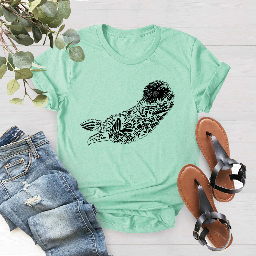 Otter Lover Shirt, Animal Lover Shirt, Otter Print Shirt, Otter Birthday Gift Shirt, Sea Otter Gifts, Gift For Her, Funny Otter Shirt - 5.jpg