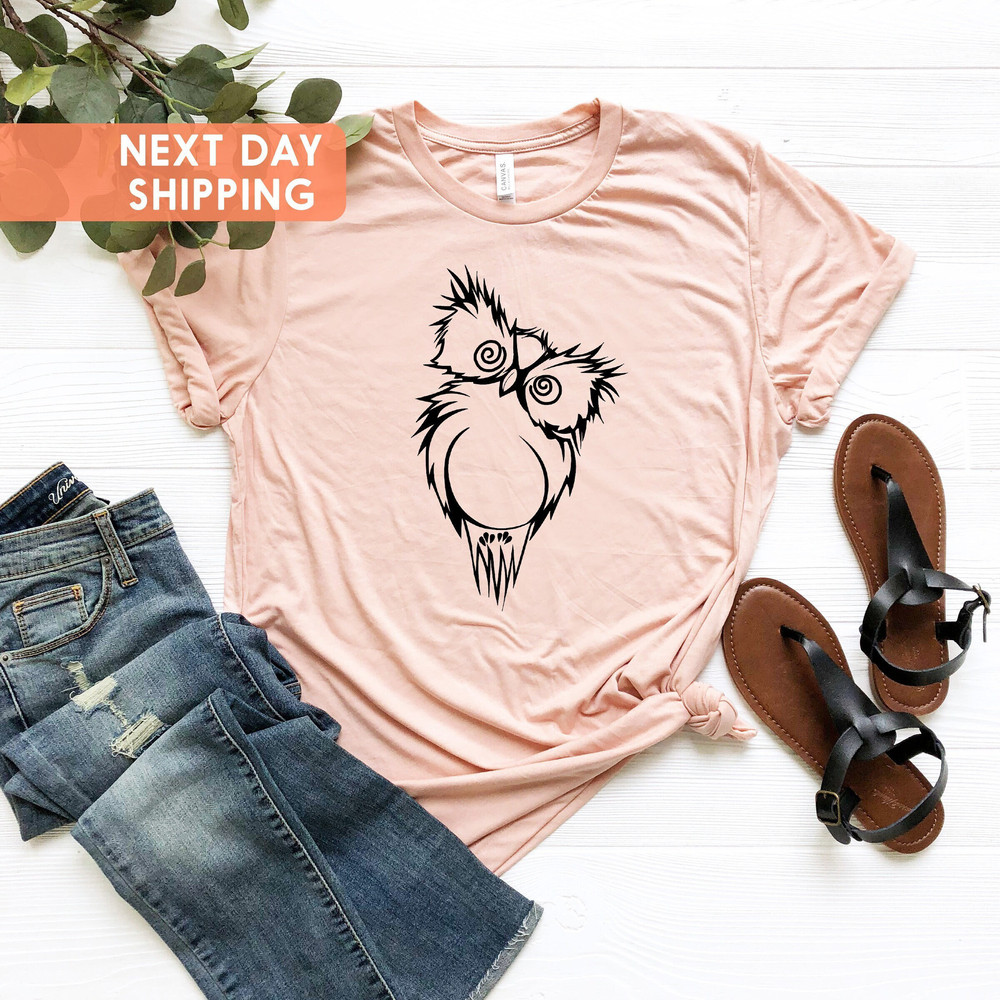 Owl Shirts, Cute Owl T shirt, Cute Animal Shirt,Forest Shirt, Birds of Prey Tshirt, Shirts for Women, Gift for Animal Lover, Birding Shirt - 1.jpg