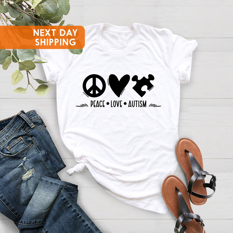 Peace Love Autism Shirt, Autism Awareness Shirt, Autism Love Shirt, Autism Month, Puzzle Piece Shirt, Autism Mom Shirt, Autism Support Shirt - 4.jpg