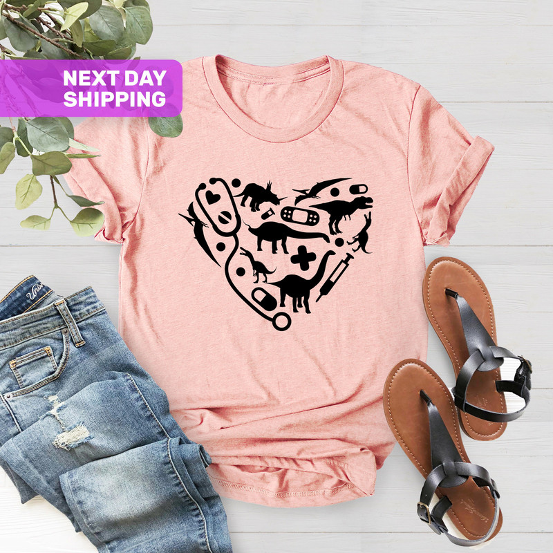 Pediatric Nurse Shirt , Funny Dinosaurus Shirt for Pediatric Nurse, Shirt for Pediatric Clinic, Funny Nurse Shirt, Pediatric Doctor Shirt - 4.jpg