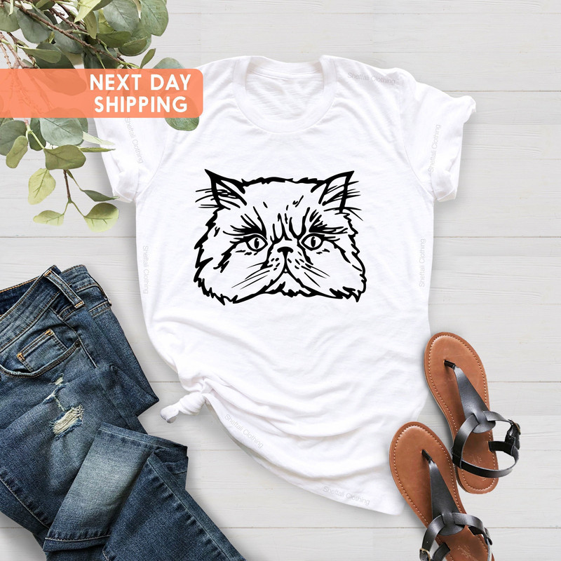 Persian Cat Face Shirt, Cat Owner Gift, Cat Mom Shirt, Cat Lover Shirt, Persian Cat Shirt, Mothers Day Gift Shirt, Pet Lover Shirt,Cat Shirt - 1.jpg