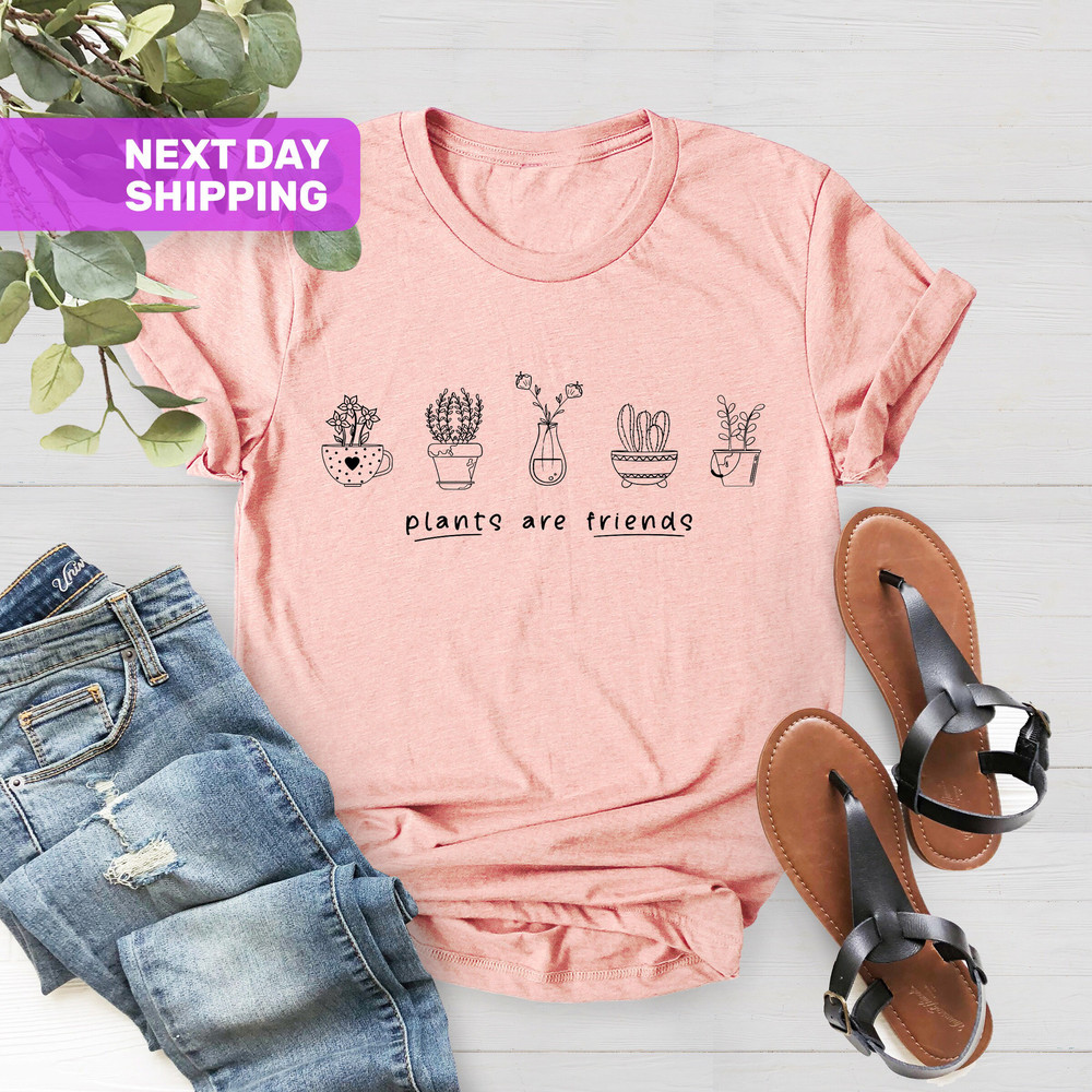Plants Are Friend Shirt, Plant Mom Shirt, House Plants T-Shirt, Mother's Day Shirt, Botanical Shirt, Plant Shorts, Plant Lover Shirt - 5.jpg