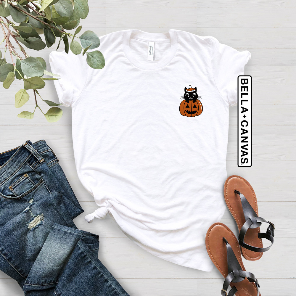 Pumpkin Halloween Shirt, Cat Halloween Shirt, Pumpkin Shirt, Black Cats and Pumpkins Shirt, Black Cat Shirt, Cat Lovers, Cat Halloween Tee - 2.jpg