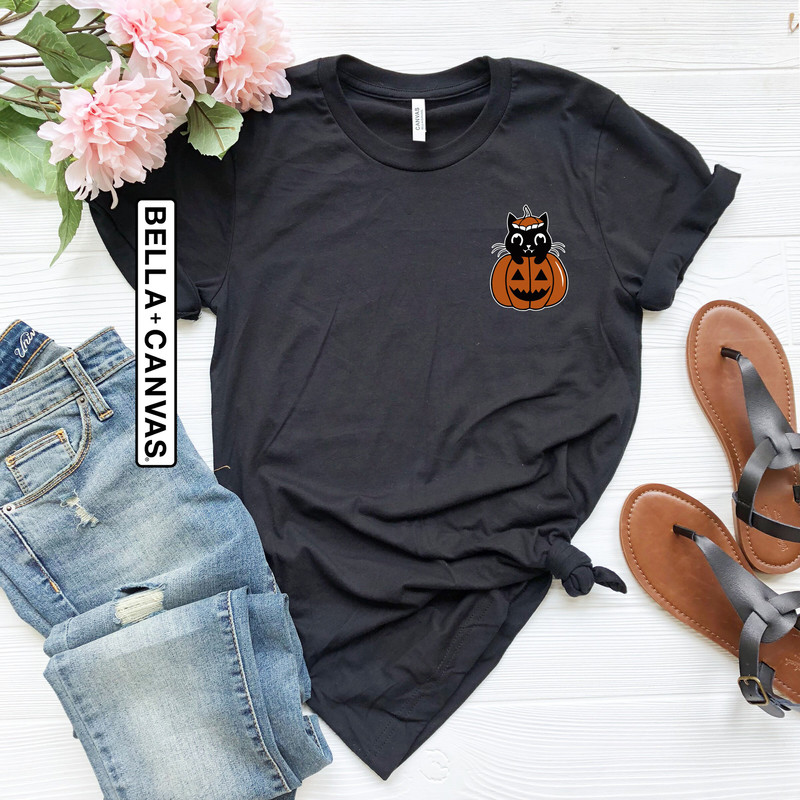 Pumpkin Halloween Shirt, Cat Halloween Shirt, Pumpkin Shirt, Black Cats and Pumpkins Shirt, Black Cat Shirt, Cat Lovers, Cat Halloween Tee - 3.jpg