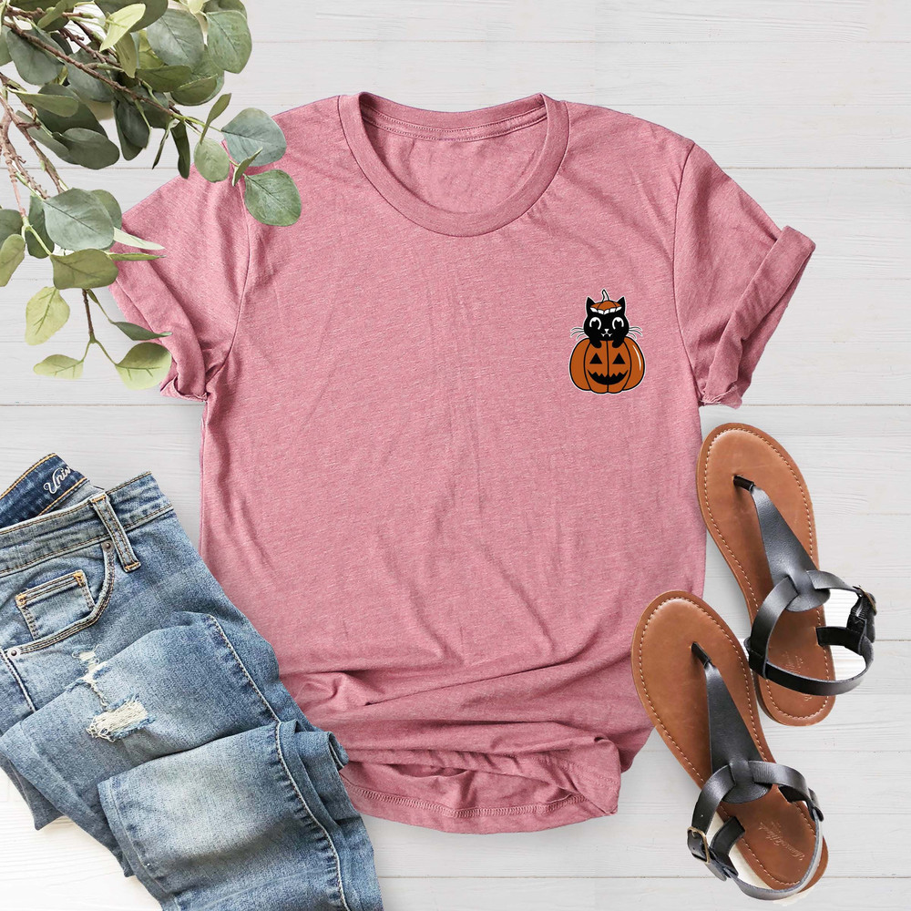 Pumpkin Halloween Shirt, Cat Halloween Shirt, Pumpkin Shirt, Black Cats and Pumpkins Shirt, Black Cat Shirt, Cat Lovers, Cat Halloween Tee - 5.jpg