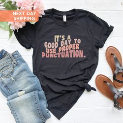 punctuation shirt, groovy grammar shirt,gift for english tea