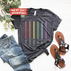 rainbow light sword shirt, lgbtq gifts, lgbt shirt, gay prid