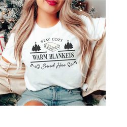 warm blankets - nurse hospital worker christmas t-shirt, xmas shirt for er ed rn tech cna nurse aid, holiday winter gift